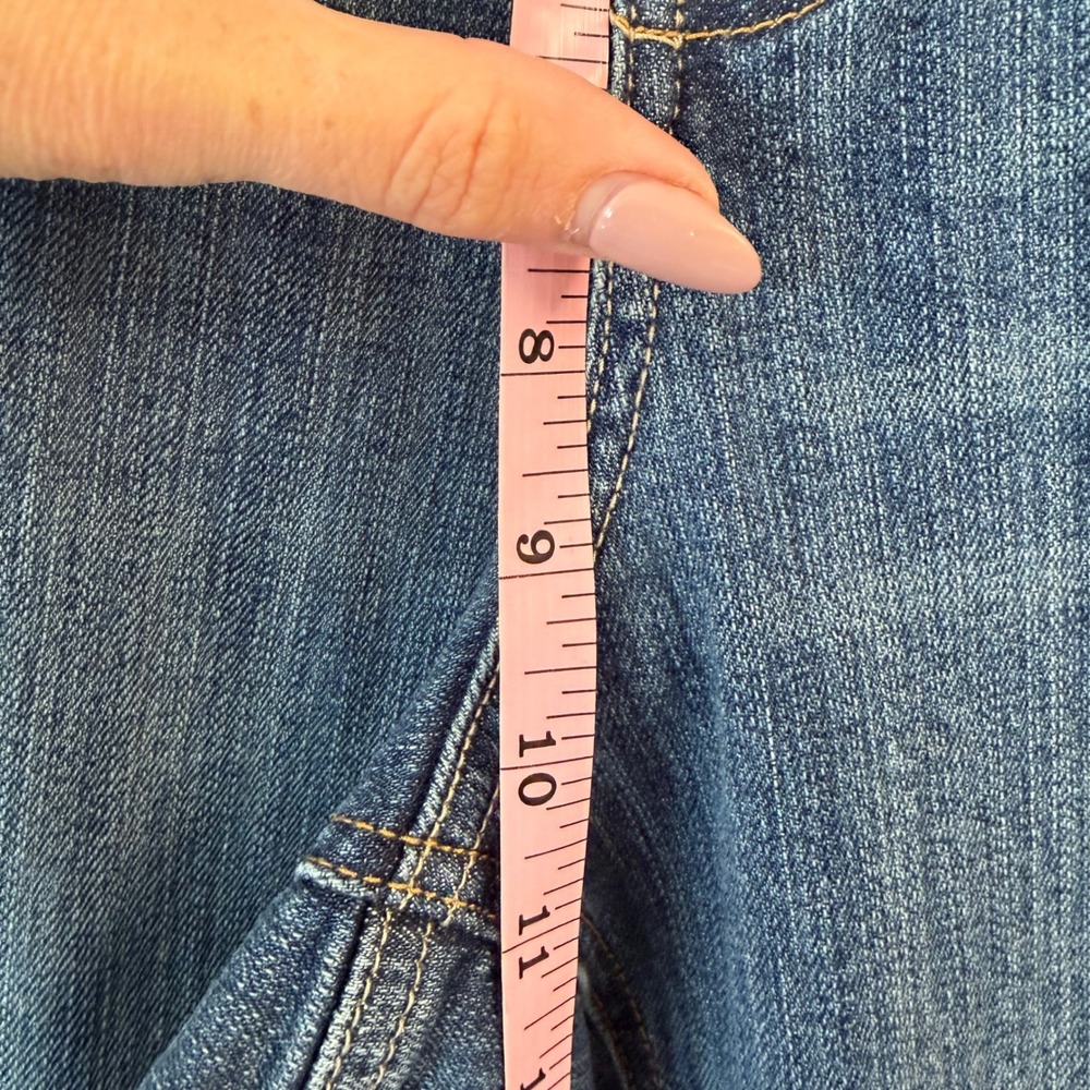 Venezia Womens Blue Embroidered Straight Leg Jeans Size 16 Boho Studded Denim - Picture 9 of 10